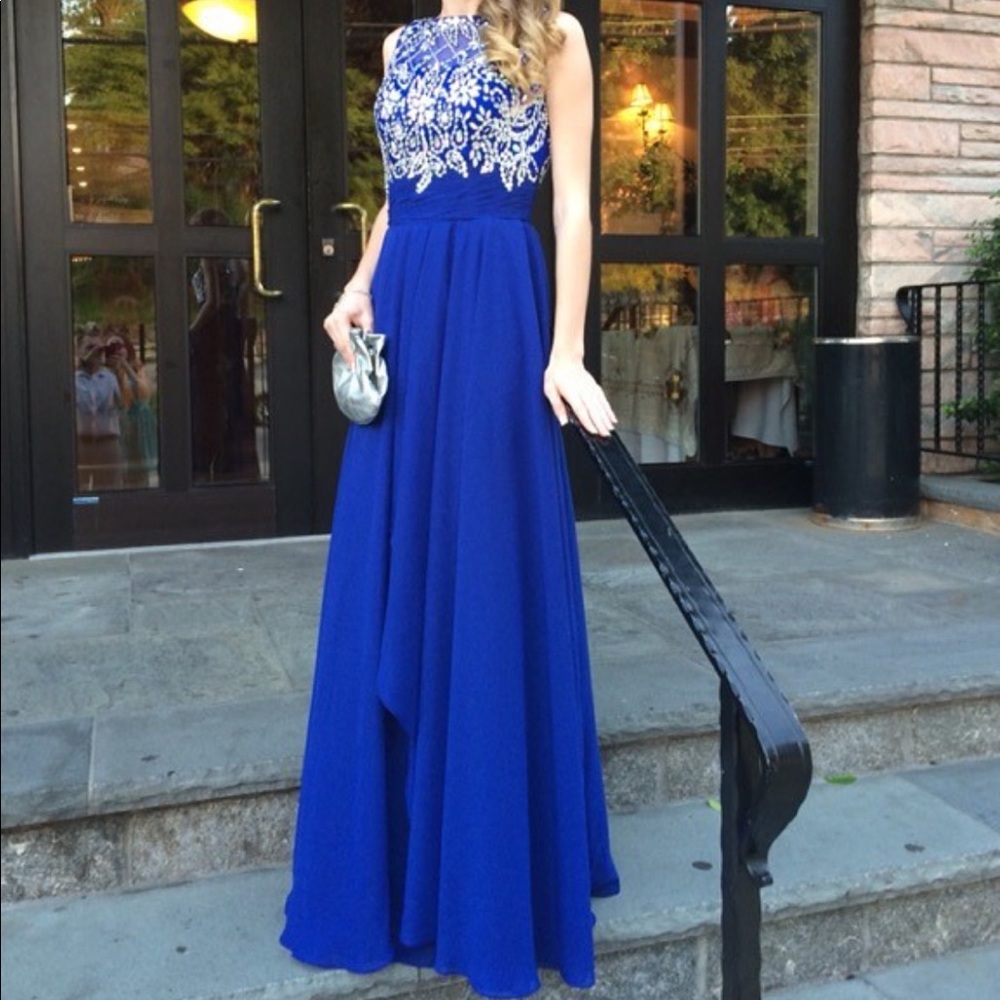 Blue prom dress